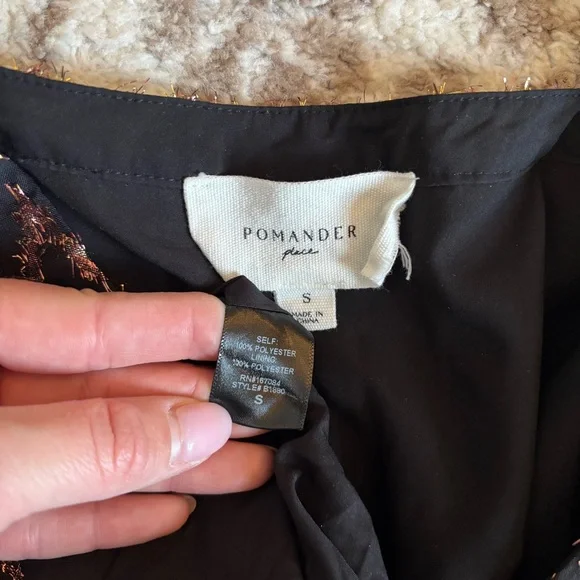 Pomander Place Metallic Ikat Kenzo Dress Mini Flutter Smocked Ruffle Tuckernuck - Picture 7 of 7